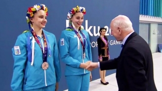 Європейські ігри: українки вийшли на церемонію нагородження у віночках