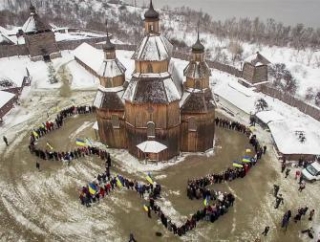 На Запорізькій Січі створили &laquo;живу&raquo; карту України