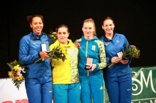 Українська жіноча команда з фехтування на шпагах перемогла збірну Кореї у фіналі другого етапу Кубка світу