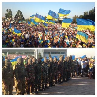 У Маріуполі провели  мітинг проти російської окупації. фото на сайті