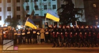 Перед будівлею посольства РФ в Тбілісі: Національний балет Грузії "Сухішвілі" підтримав Савченко бойовим танцем (відео)