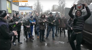 До Черкас прибув боєць, що побив &laquo;ватника&raquo; Монсона (відео)